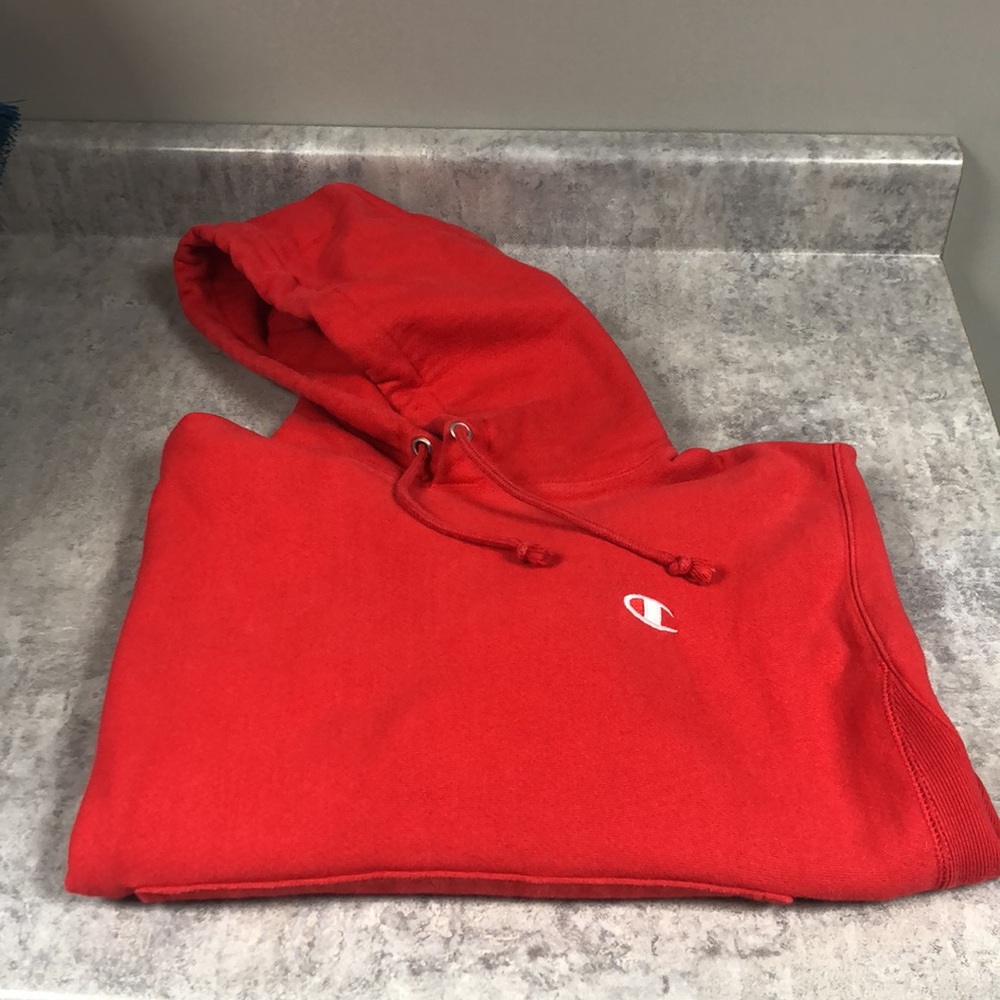 Champion red sweater shirt hoodie